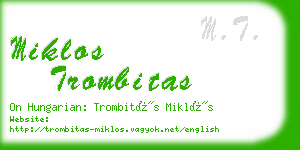 miklos trombitas business card